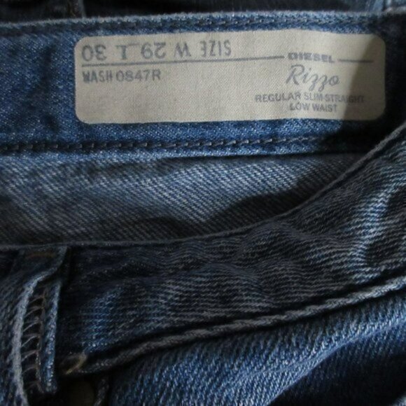 Diesel womens medium wash distressed Rizzo low regular slim straight 29x30 EUC - Picture 3 of 4